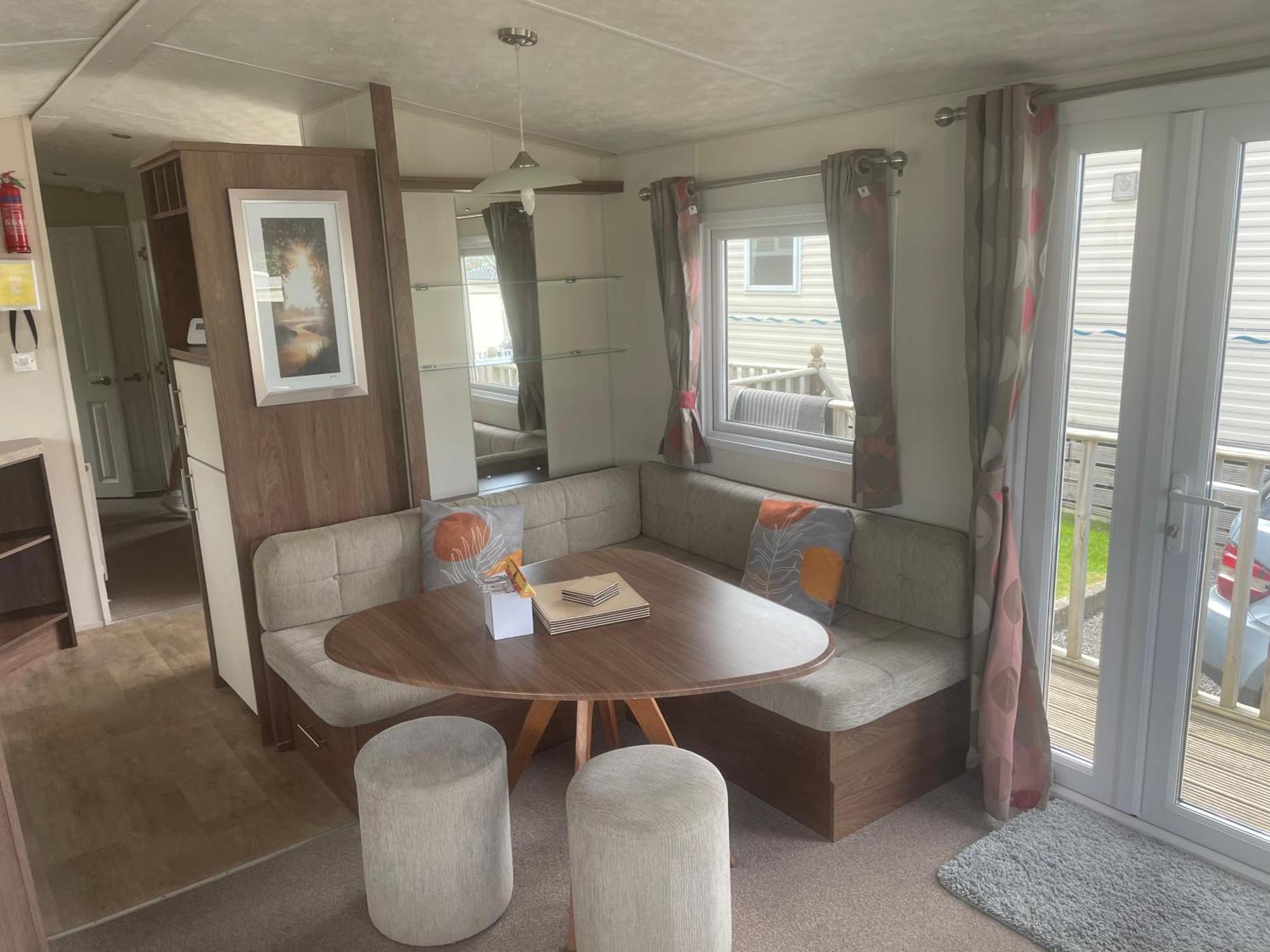 Modern 2017 Model Delta Sienna Static Caravan In Clarach Bay Holiday home *