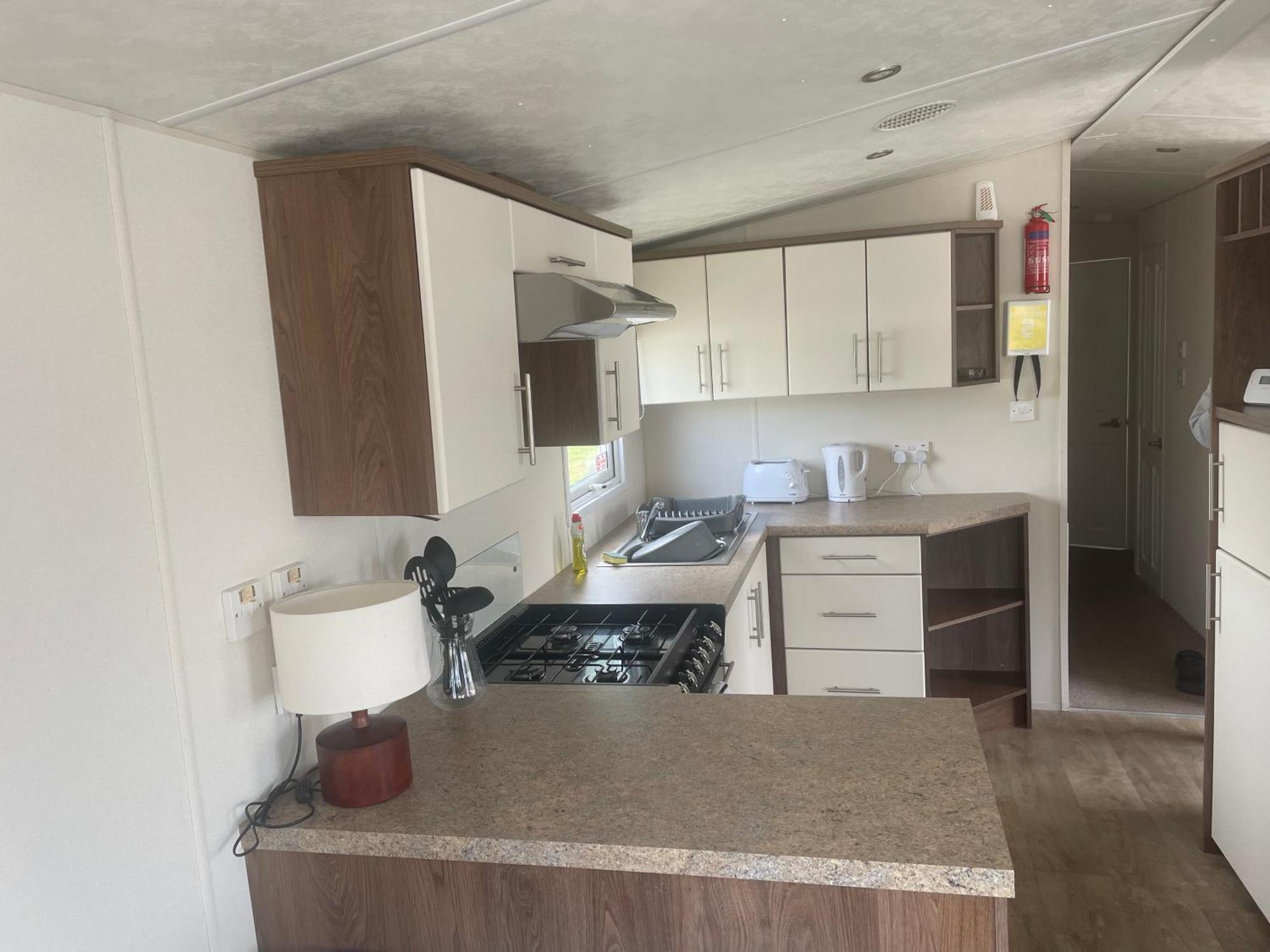 Modern 2017 Model Delta Sienna Static Caravan In Clarach Bay Holiday home
